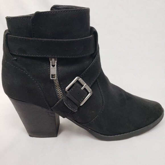 Dolcetta Women's Black Kiki Wedge Ankle Boot Buckle Sz 10 EXCELLENT CONDITION!!! - Picture 4 of 9